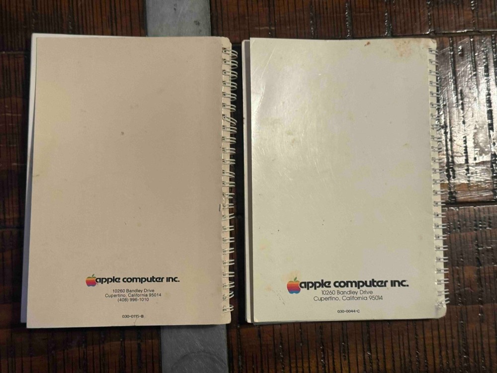 Apple II DOS Manual + Applesoft Tutorial Vintage Spiral Books Apple Computer