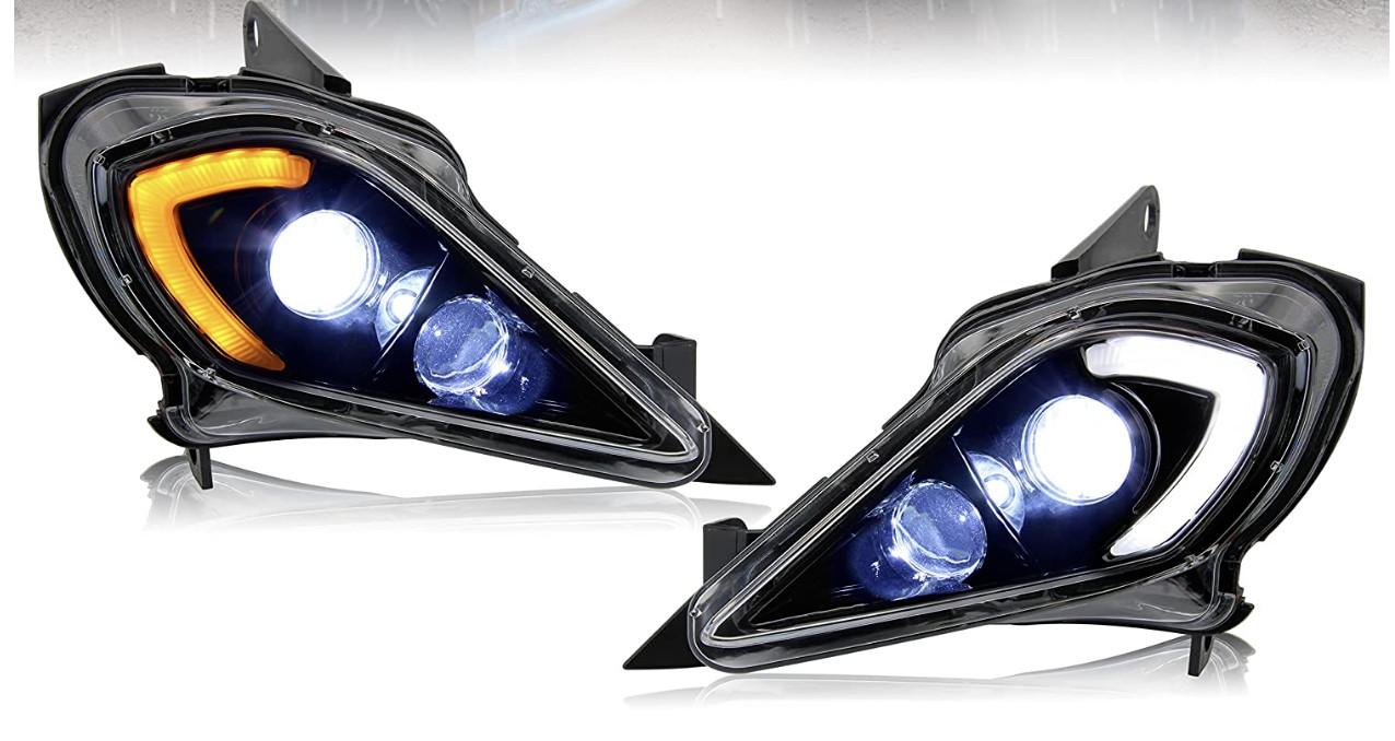 LED Headlight set ... 2006 - 2025 YAMAHA RAPTOR YFZ 450 700R YFM 250 350 700