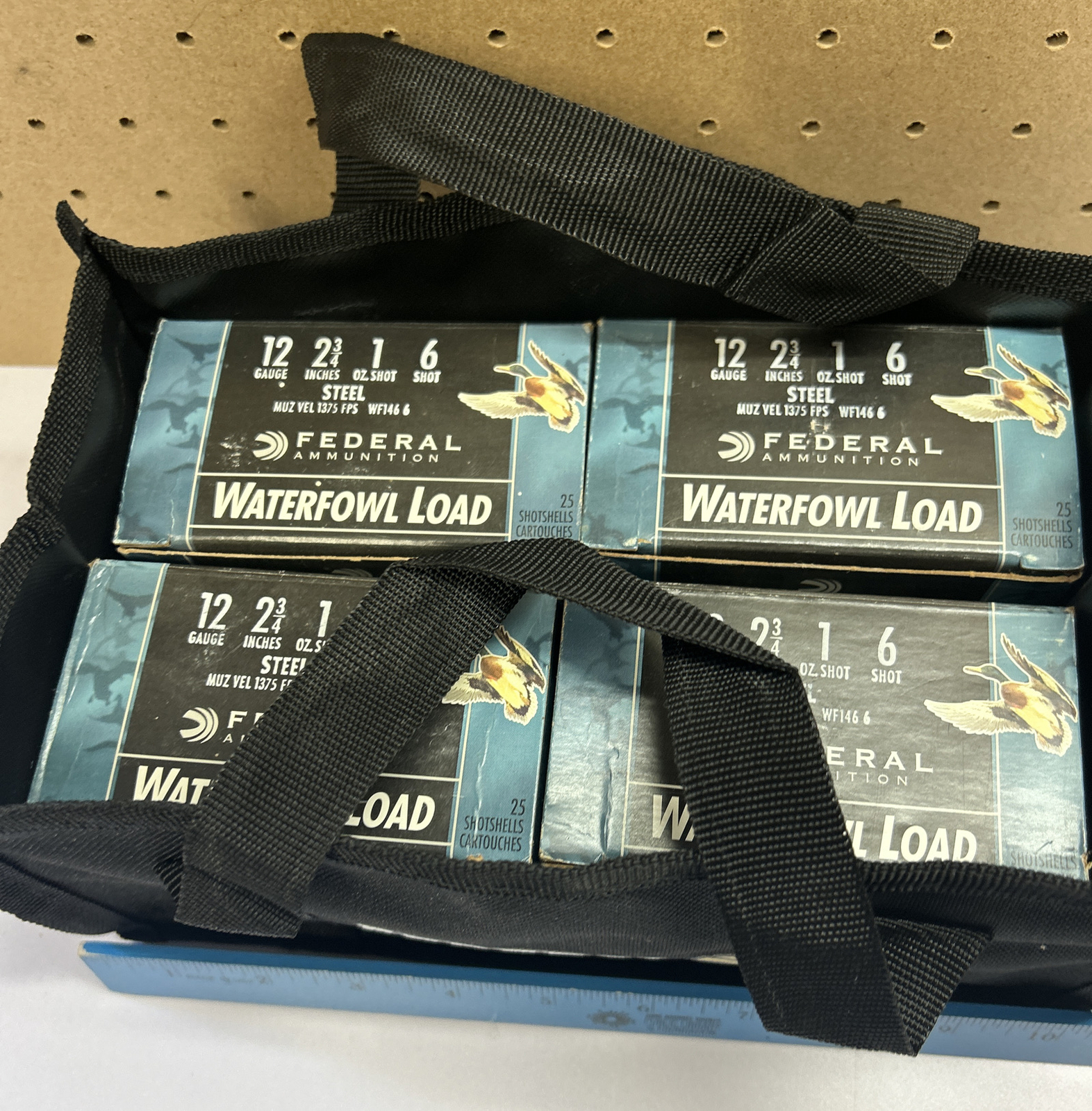 1- Federal Firearms Black 4 Box Shot shell Ammo Tote Bag Skeet Shooting Sports