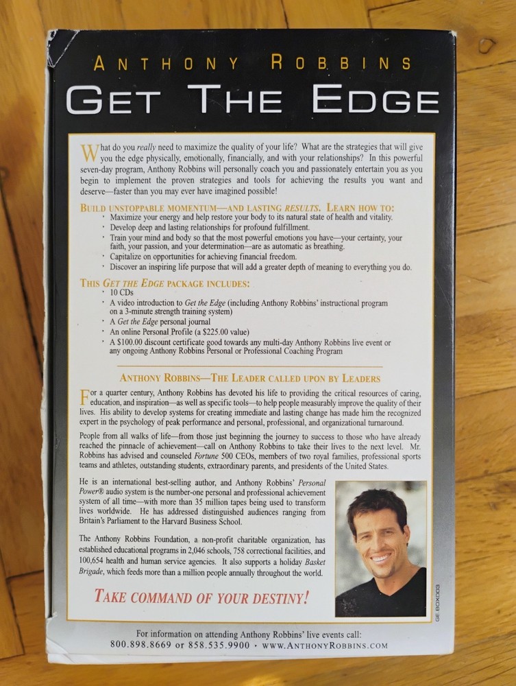 Anthony Robbins - Personal Power & Get the edge - lot audio CD sets - Read