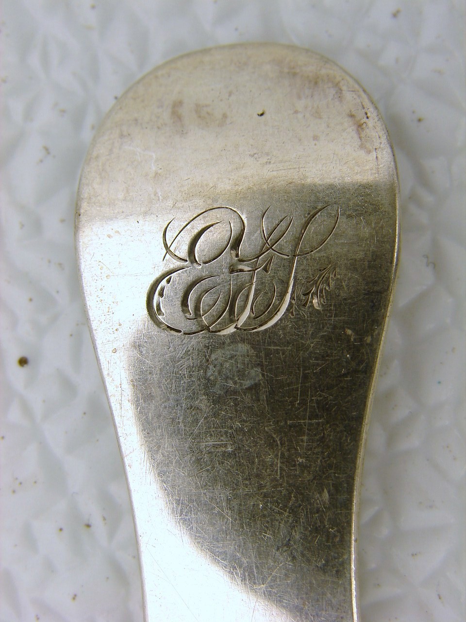 Set 3 American Coin Silver Tea Spoon Marked F&H Boston Massachusetts circa 1850