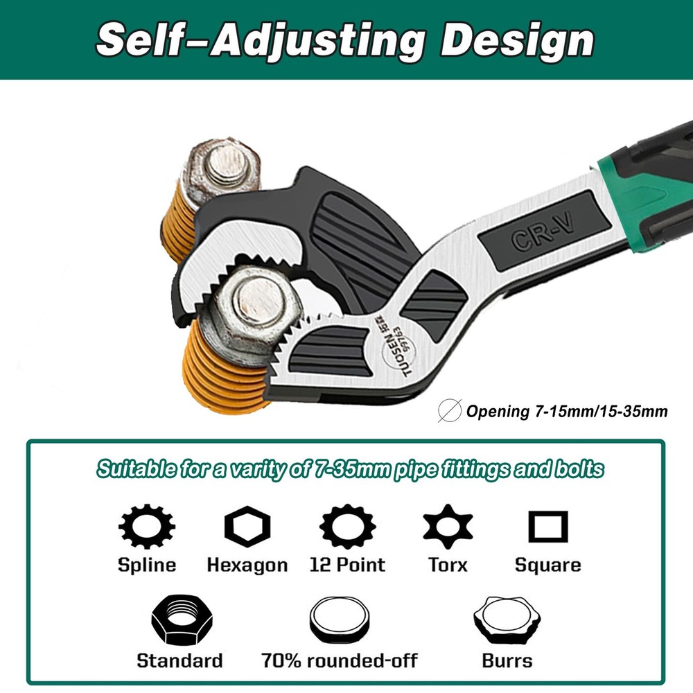 Adjustable Wrenches Multi-function Universal Magic Wrench CR-V Steel,Pipe Wre...