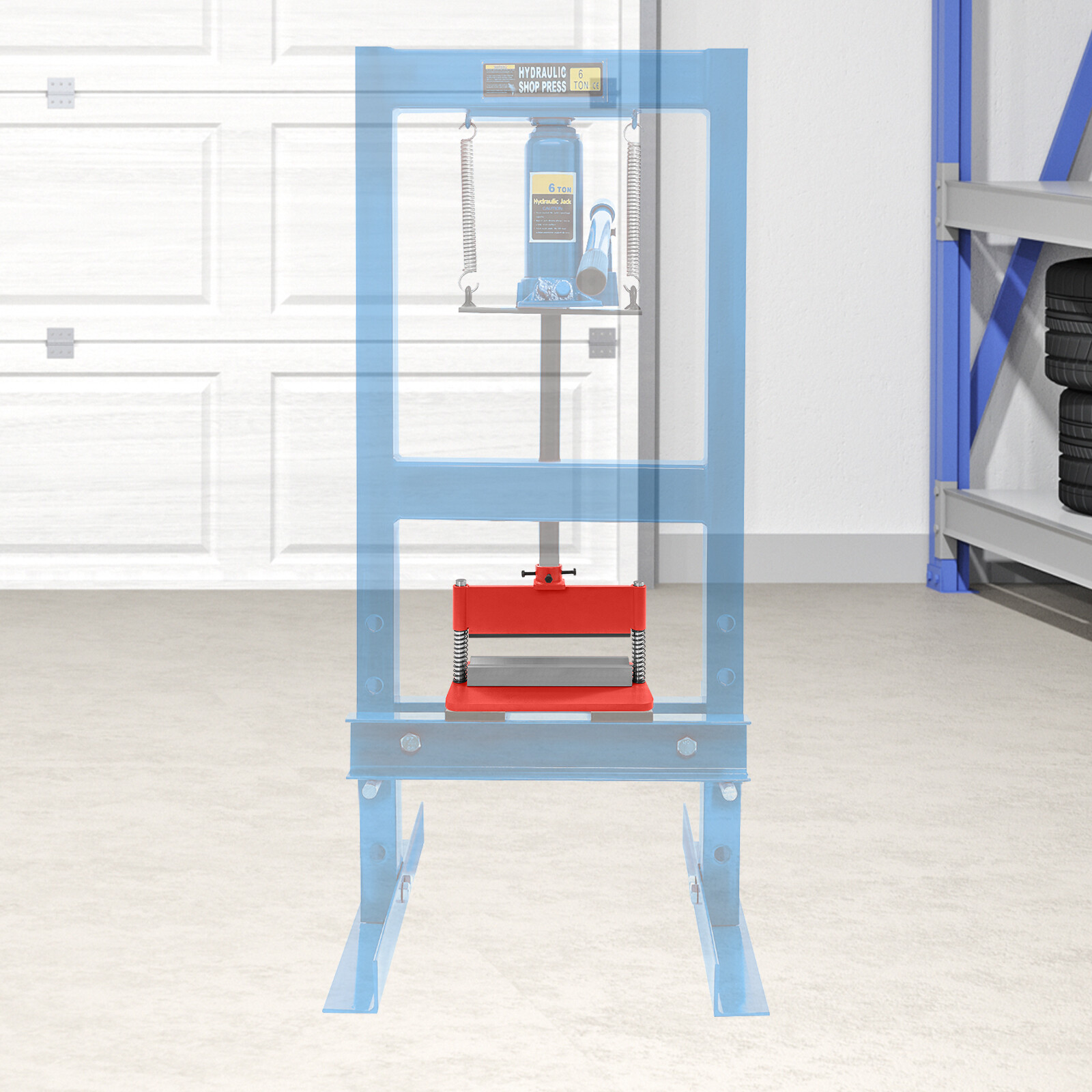 Red 12" Press Brake Attachment for 12-20 Ton Hydraulic Press, Durable Design