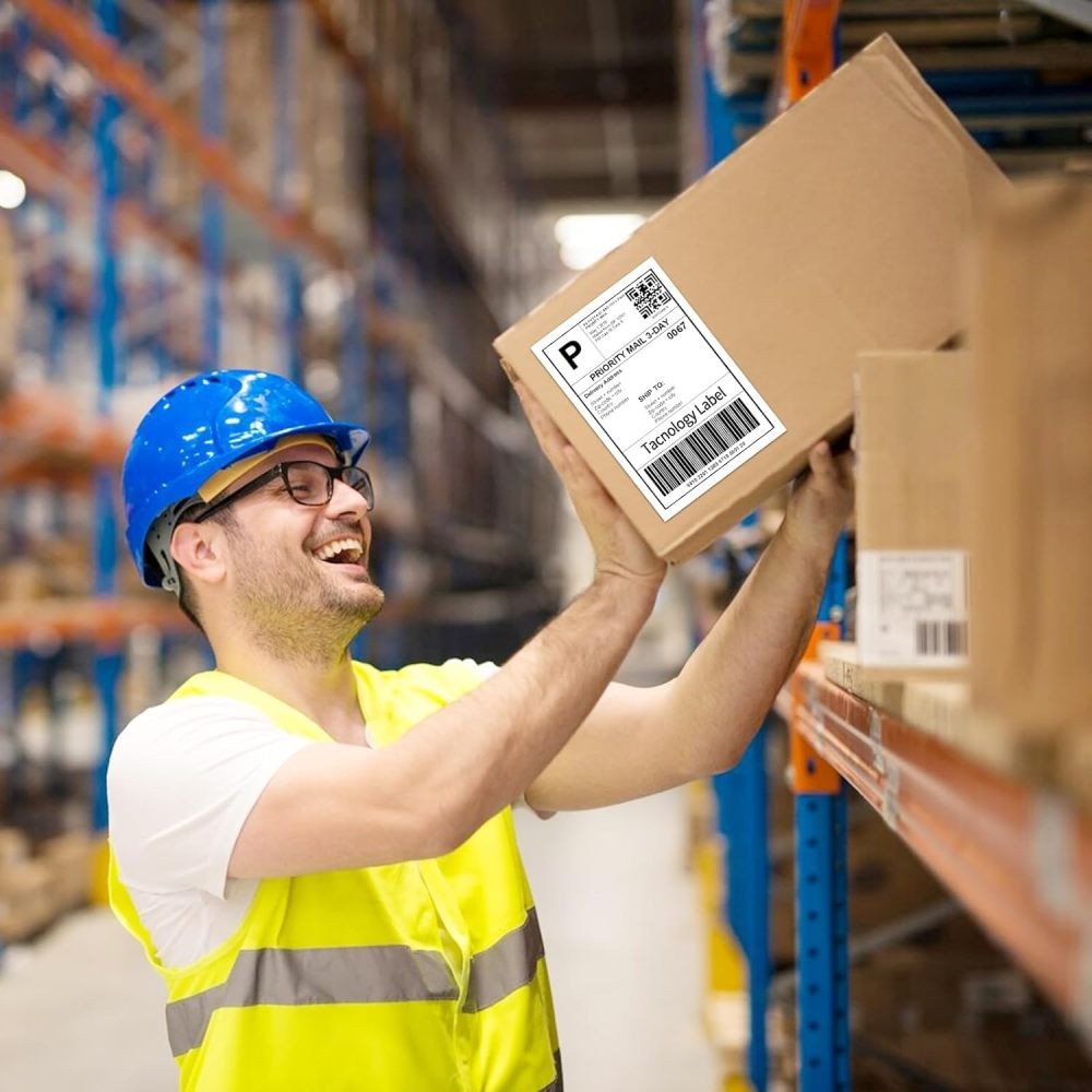 Premium 8.5x5.5 Half Sheet Shipping Labels 2 per Sheet Matte White Self Adhesive