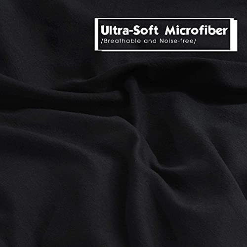 3pc Down Alternative Comforter Set - All Season Reversible Queen Black