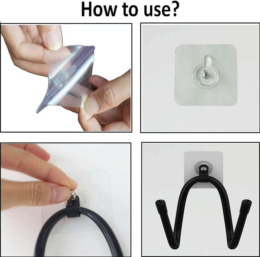 2 or 3 Pack Universal Self-Adhesive Game Controller Wall Mount Black