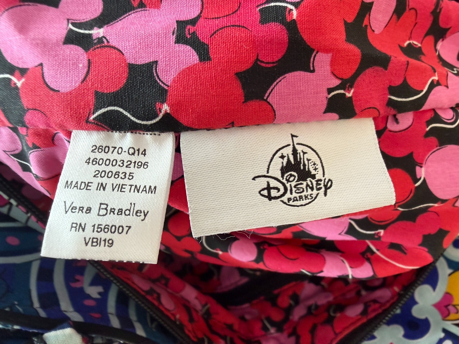 Vera Bradley Iconic Glenna Satchel Bag Disney Castle Mickey's Whimsical Paisley