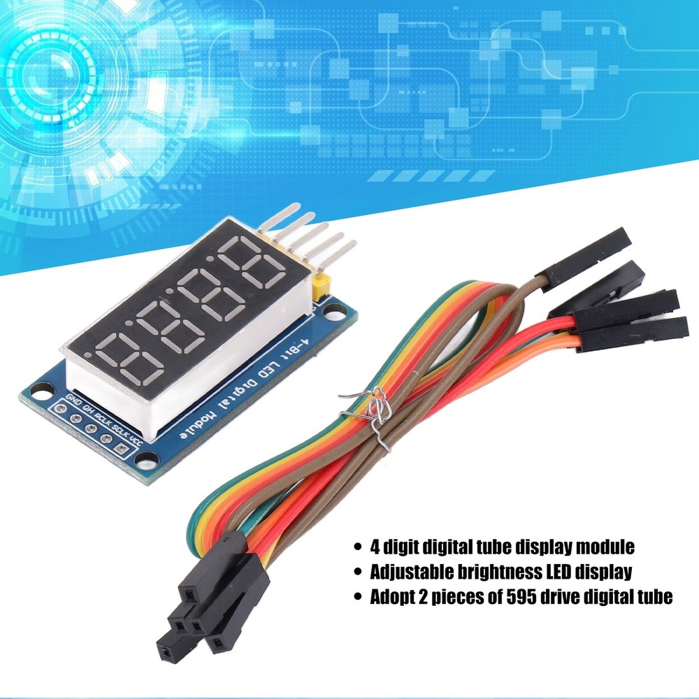 Adjustable 4 Digit LED Digital Tube Module For Electronic Experiments Premium
