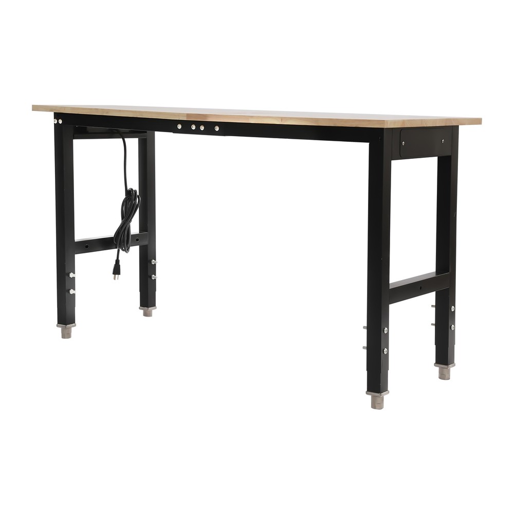 48x20in Adjustable Workbench with Power Outlets Heavy-Duty Work Table 2000lbs