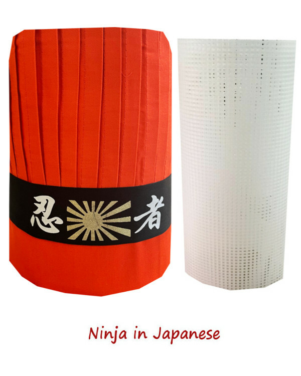 NINJA Hibachi Chef Tall Hat Set with Headband and Plastic Net