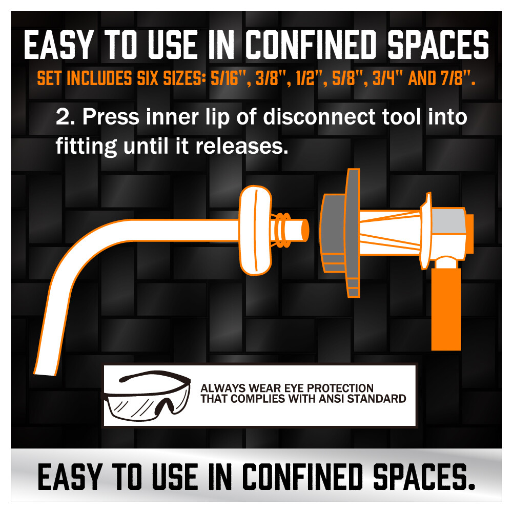 6pc Quick Disconnect Tool Set AC Fuel Line Transmission Parts GM Ford Chrysler