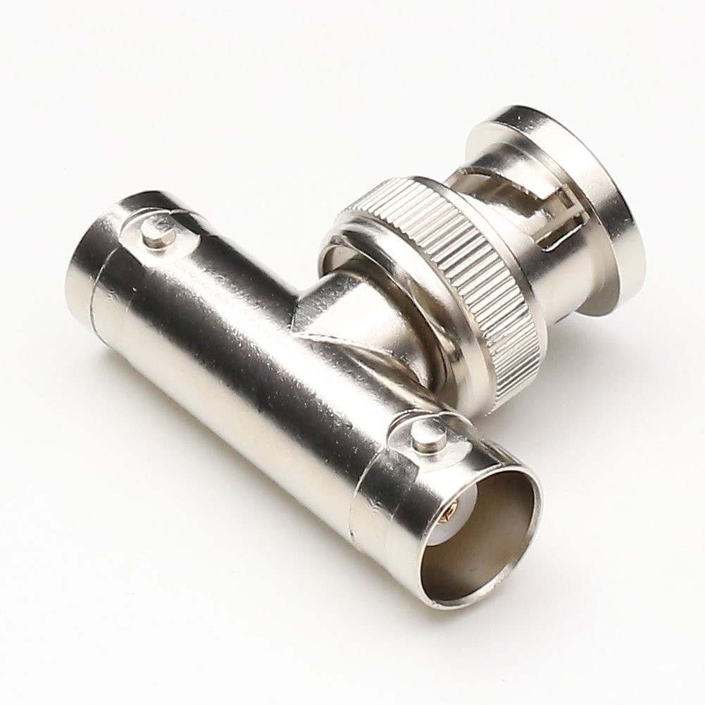 BNC Male to Dual BNC Female Connector Adapter T Shape Splitter Coaxial Cable Lot