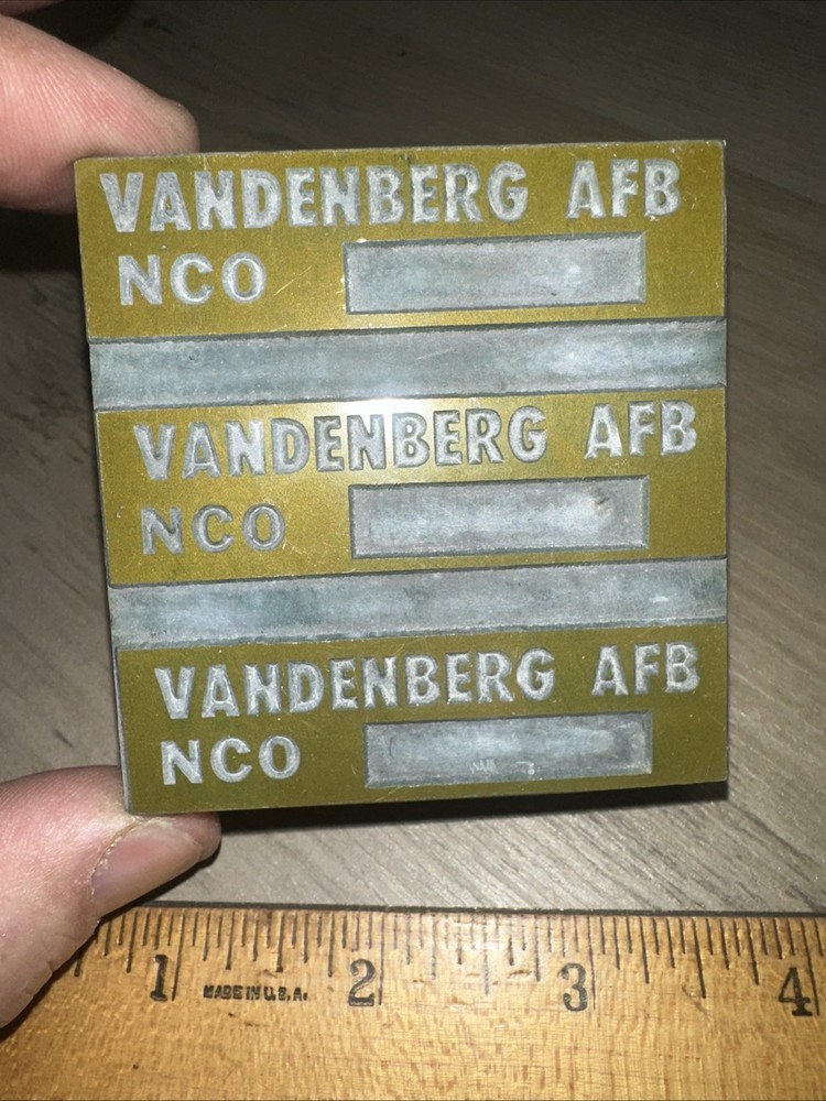 Print Block “ Vandenberg Air Force Base “ AFB NCO￼