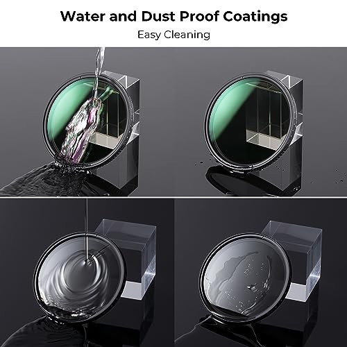 Variable ND2-400 ND Lens Filter Waterproof 1-9 Stops Adjustable Ultra 72mm