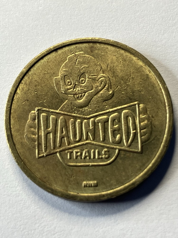 Haunted Trails Arcade Game Token 22mm #tz1