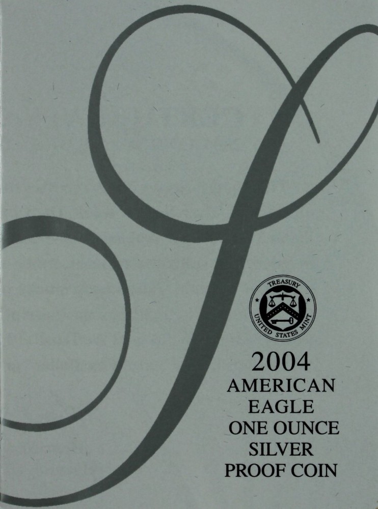 2004-W American Proof Silver Eagle Mint Issued COA (NO Coin)