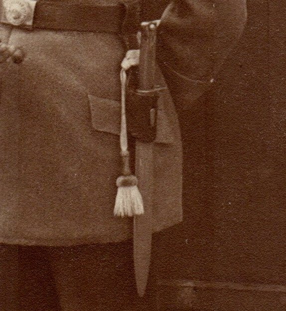 WWI German Soldier With Ersatz Bayonet Real Photo Postcard RPPC