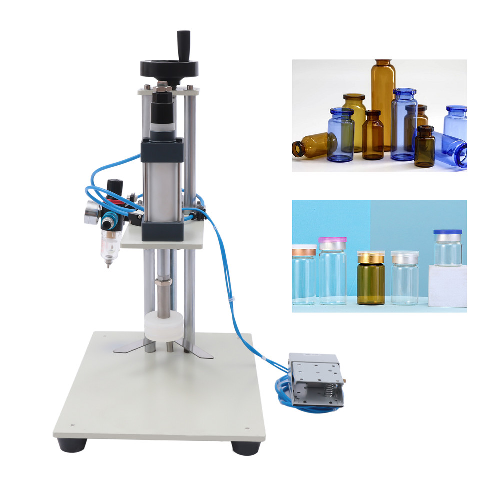 800W Pneumatic Punch Bottle Sealing Crimper Capper Press Machine Capping Machine