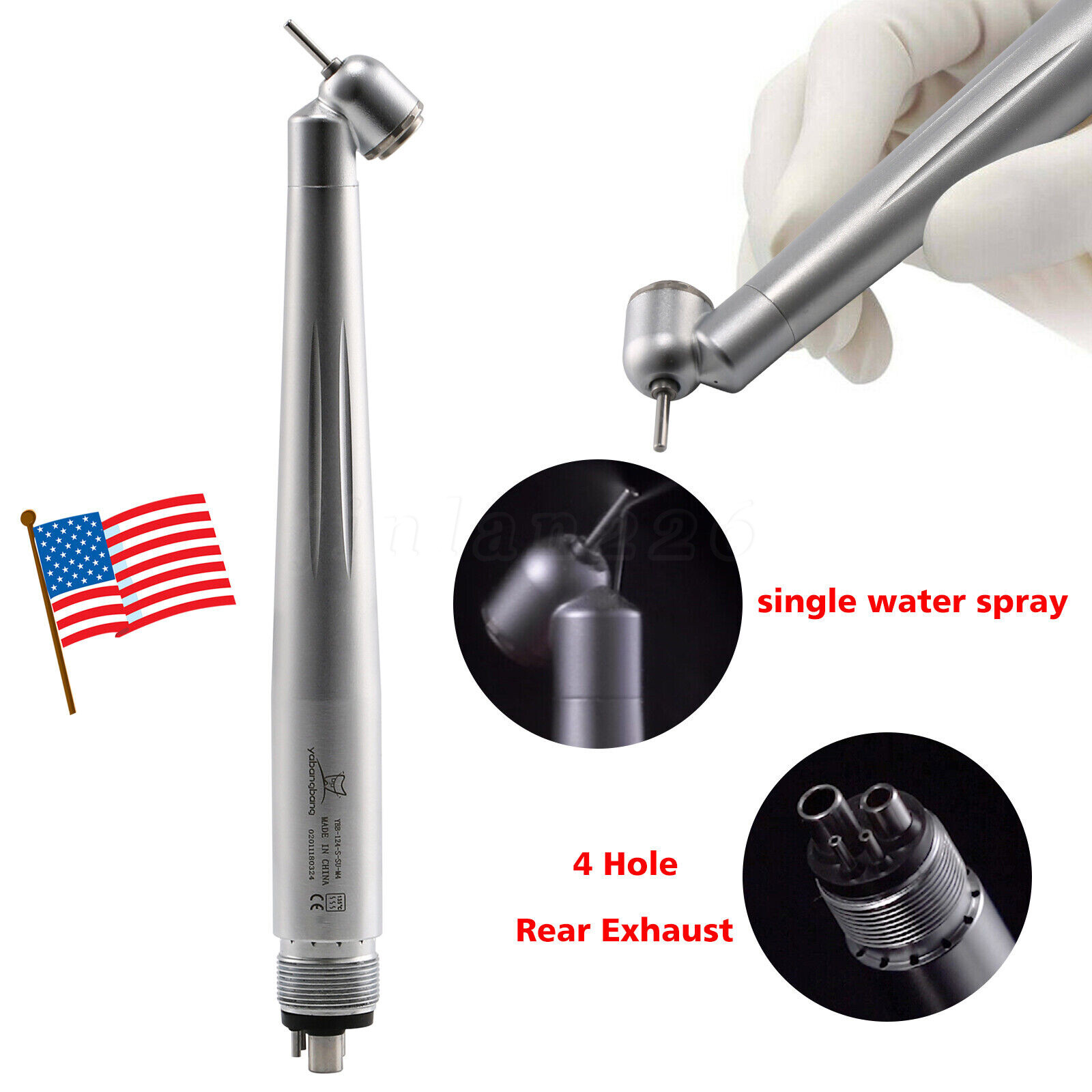 Yabang Dental 45 Degree Surgical High Speed Handpiece Push Button 4Hole 1-10 pcs