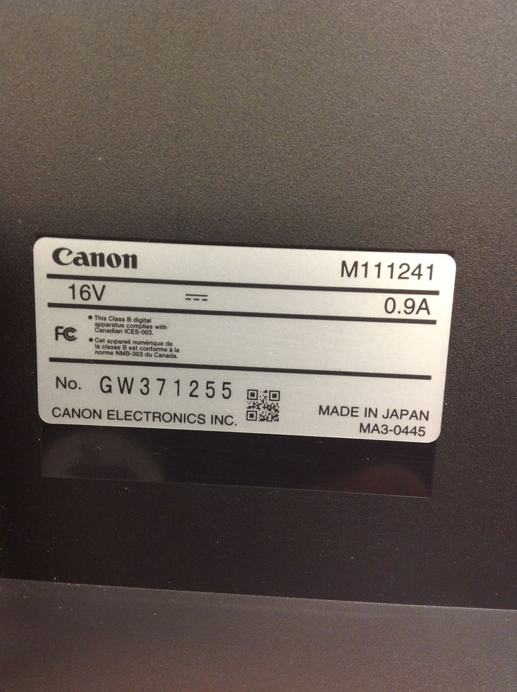 Canon ImageFormula DR-C225 Color Document Scanner Duplex 2 Sided Scan, no Cables