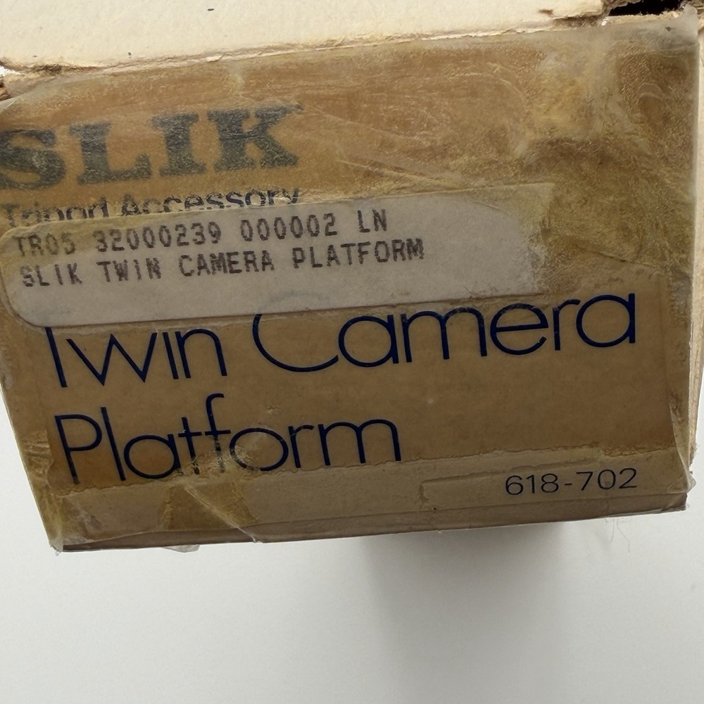Slik Twin Camera Platform , Plate Deluxe Tripod Accessory Two Camera Setup Macro