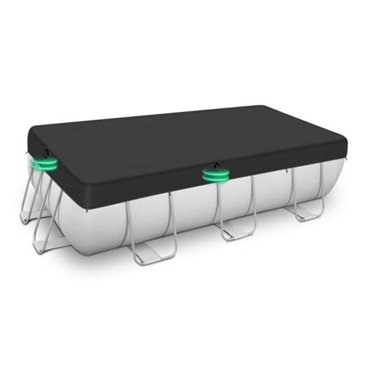 Rectangular Pool Cover Solar Pool Cover for Above Ground Pools, 9-18FT Oval