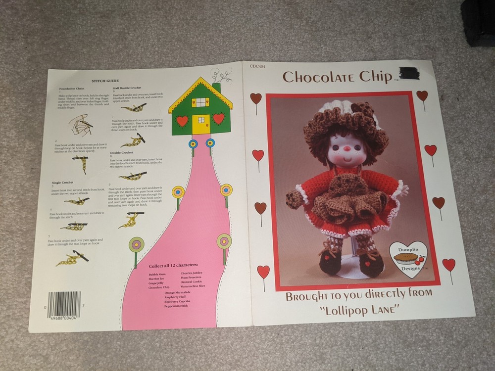 Dumplin Designs CDC404 Chocolate Chip "LOLLIPOP LANE" Crochet Pattern Leaflet
