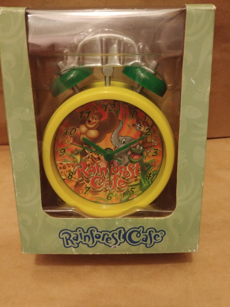 Rainforest Cafe Double Alarm Clock NIB