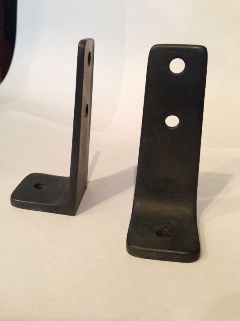 Set of Two Wall Bracket #1322 Brass Base, Bronze Plated