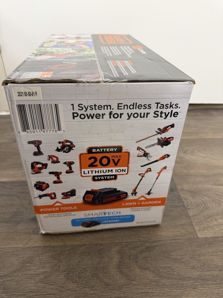 NEW! BLACK+DECKER BD4KITCD7CSMSL Cordless 20V MAX 4 Tool Combo Kit SEALED