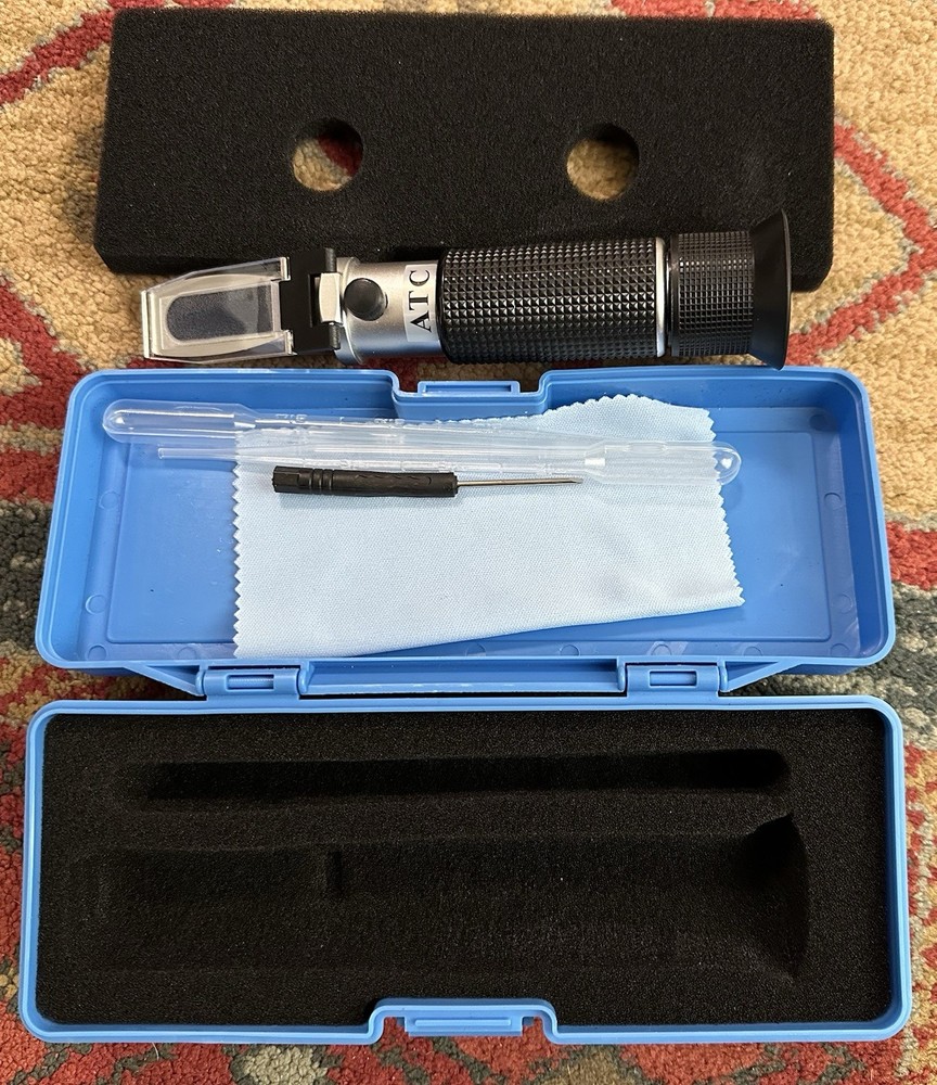 Brix Refractometer with ATC Dual Scale Hydrometer for Wine Beer Home Brewing