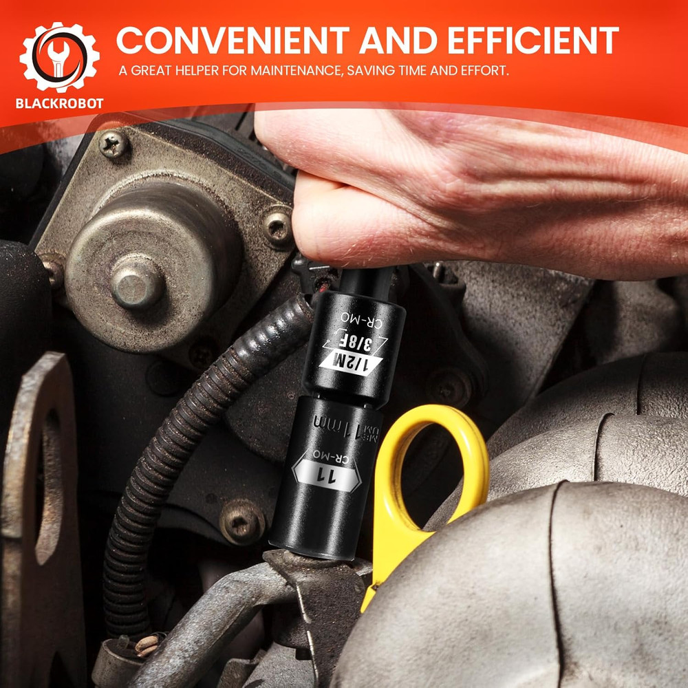 2PCS Impact Socket Adapter and Reducer Set, /" to /" & /" to /" Socket Adapter S