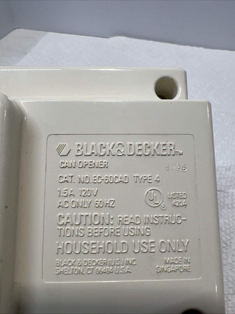 Electric Can Opener Black & Decker Spacemaker B5