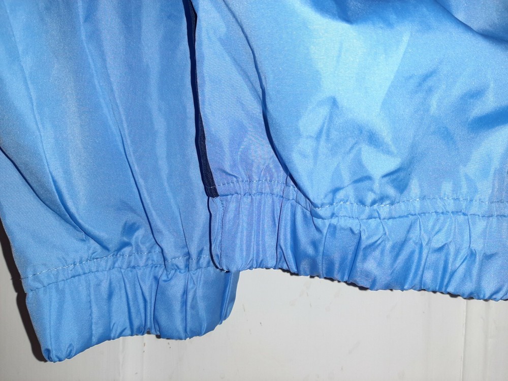 Mens Izod Large Light Blue Golf Windbreaker Pullover Jacket V Neck As Is