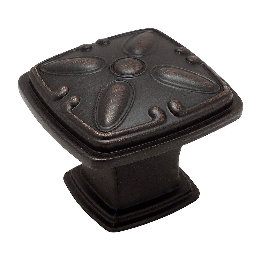 Cosmas Cabinet Hardware Oil Rubbed Bronze Square Cabinet Knobs #4393ORB