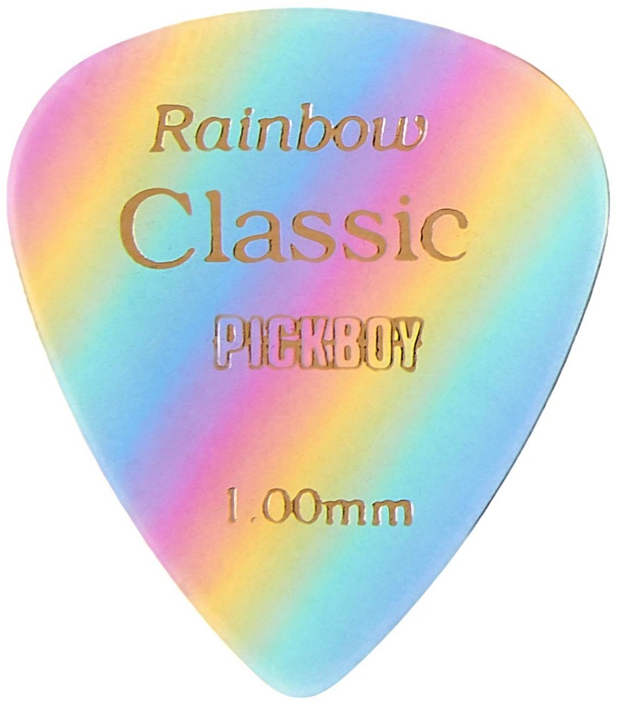 Pickboy Vintage Pick, Rainbow, Cellulose, 1.00mm, 10 picks