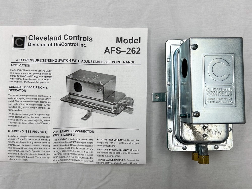 Cleveland Controls AFS-262 Pressure Switch