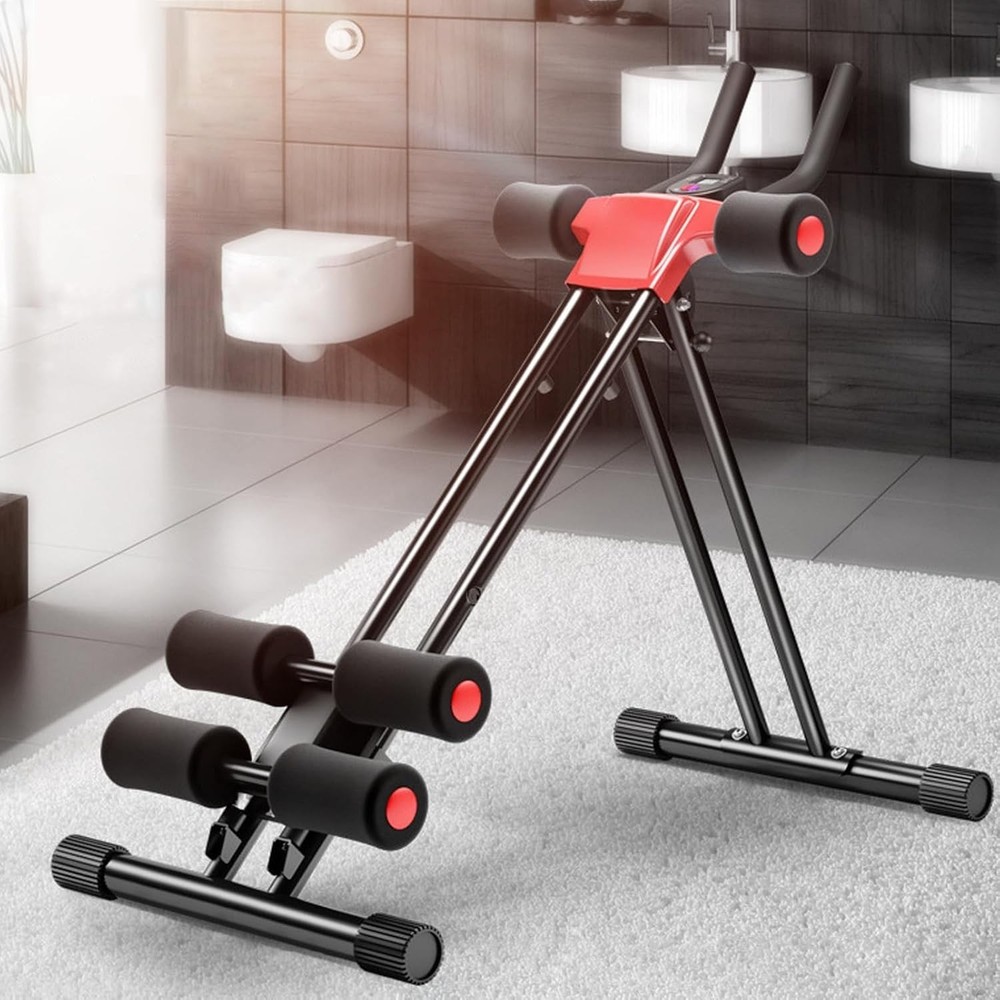 Adjustable Ab Trainer, Foldable Ab Machine for Home Gym Beginners