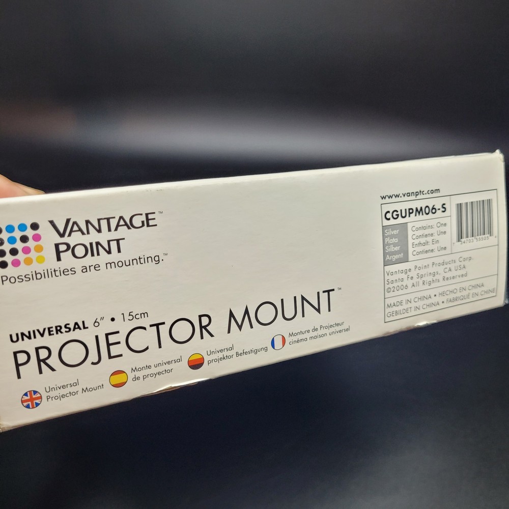Vantage Point CGUPM06-S Universal Front Projector Mount - Silver. New. Open Box