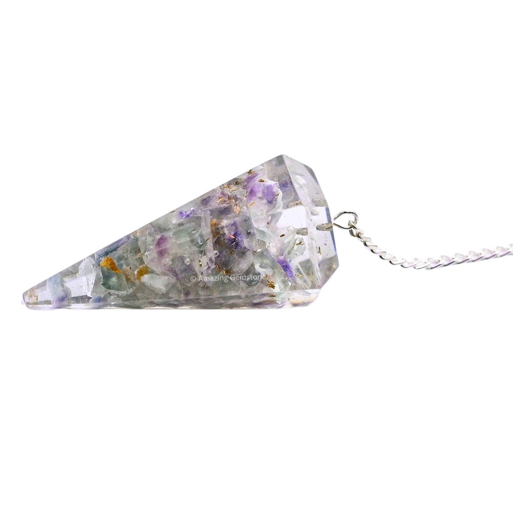 Fluorite Orgone Crystal Pendulums