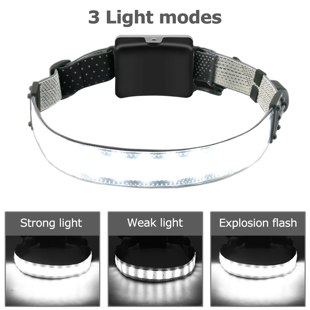 Battery LED Headlamp Headlights Torch Flashlight Work Light Bar Head Band Lamp