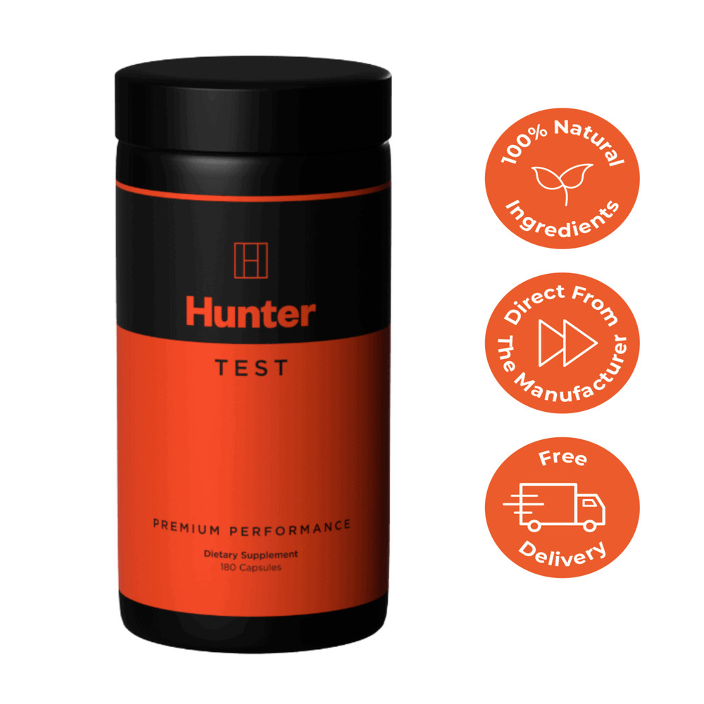 Hunter Test Premium Performance Testosterone Booster 180 Capsules - BUY DIRECT
