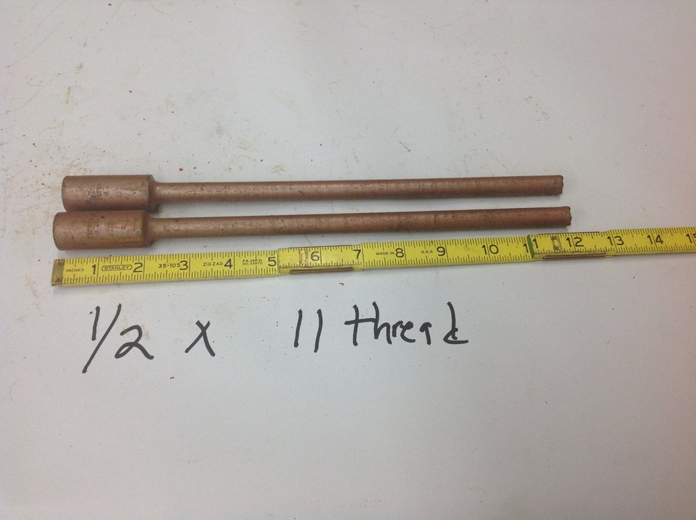 (2) Drillco 1/2"  x 11 Thread Concrete Masonry Carbide Core Drill Bit. NOS