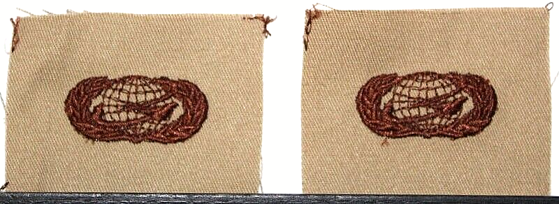 USAF Air Force Basic Manpower & Personnel Badge Insignia Desert Patch Pair