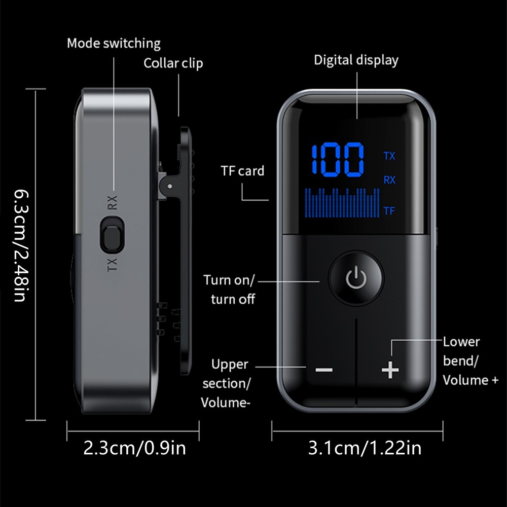 Bluetooth 5.4 Audio Adapter Wireless Receiver Transmitter for Headphone Jack