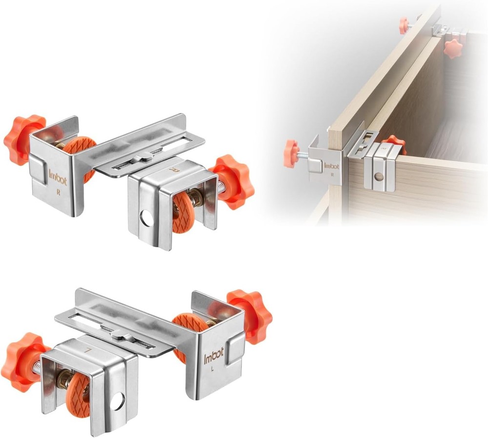 Drawer Front Installation Clamps， Adjustable Cabinet Drawer Mounting Hardware