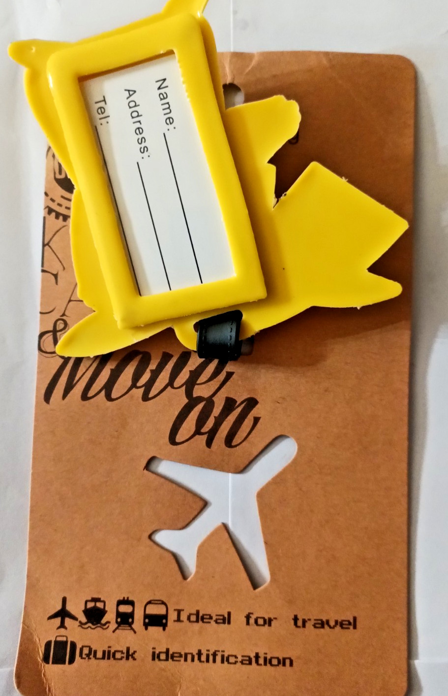 PIKACHU-POKEMON- LUGGAGE TAG / BACKPACK HANGER -NEXT DAY SHIPPING