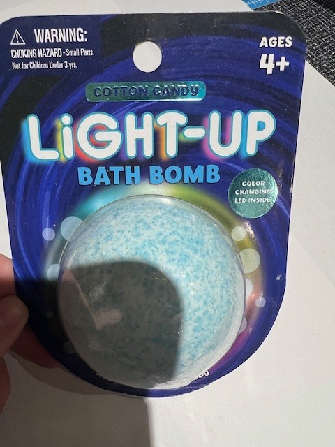 Light up Cotton Candy Bath Bomb
