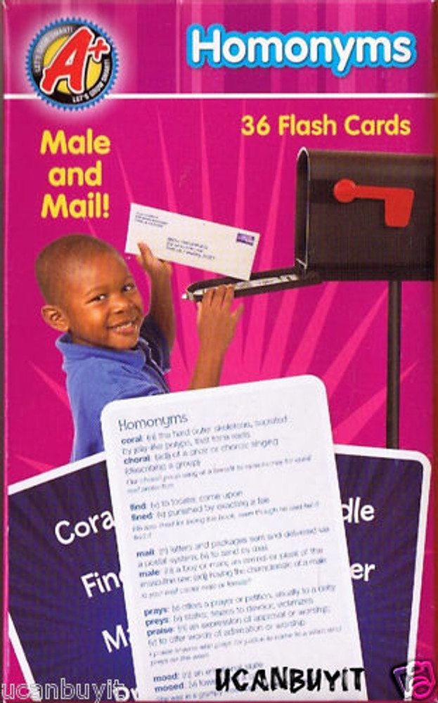 36ea Creative Edge HOMONYMS Educational Learning Flash Cards Ages 7+ Grades 2+