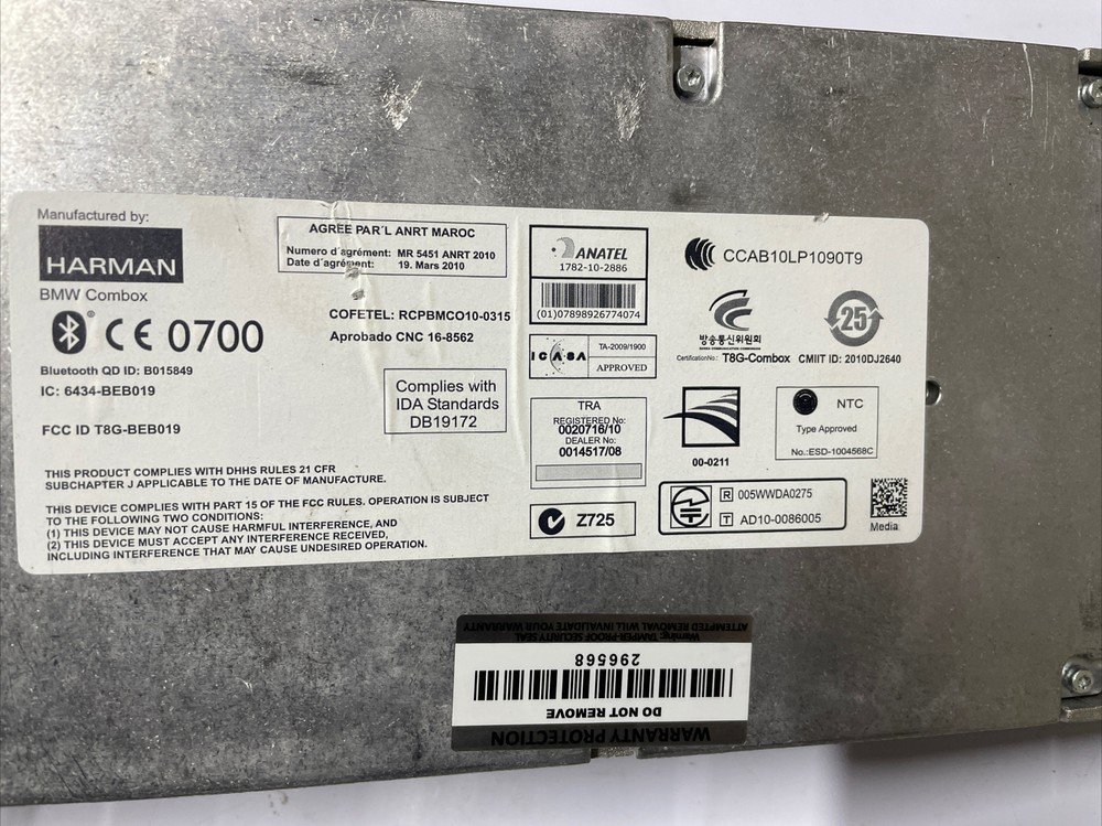 MINI R60 BMW 1 3 X5 X6 E70 E71 E87 E90 E91 Media Combox Bluetooth Module 9257160